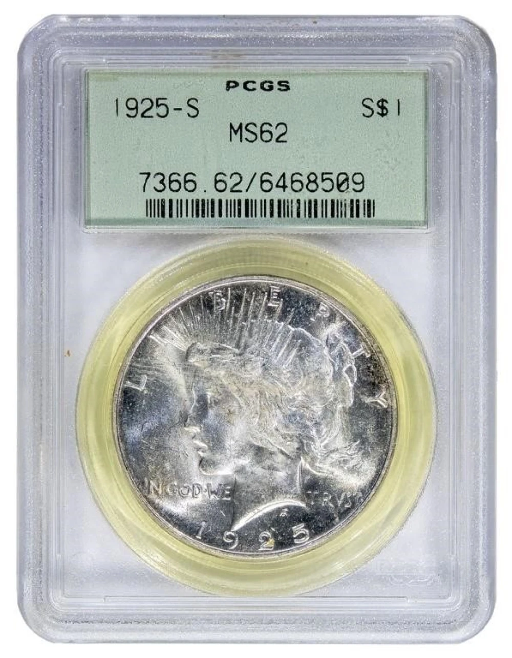 PCGS MS-62 1925-S Peace Dollar