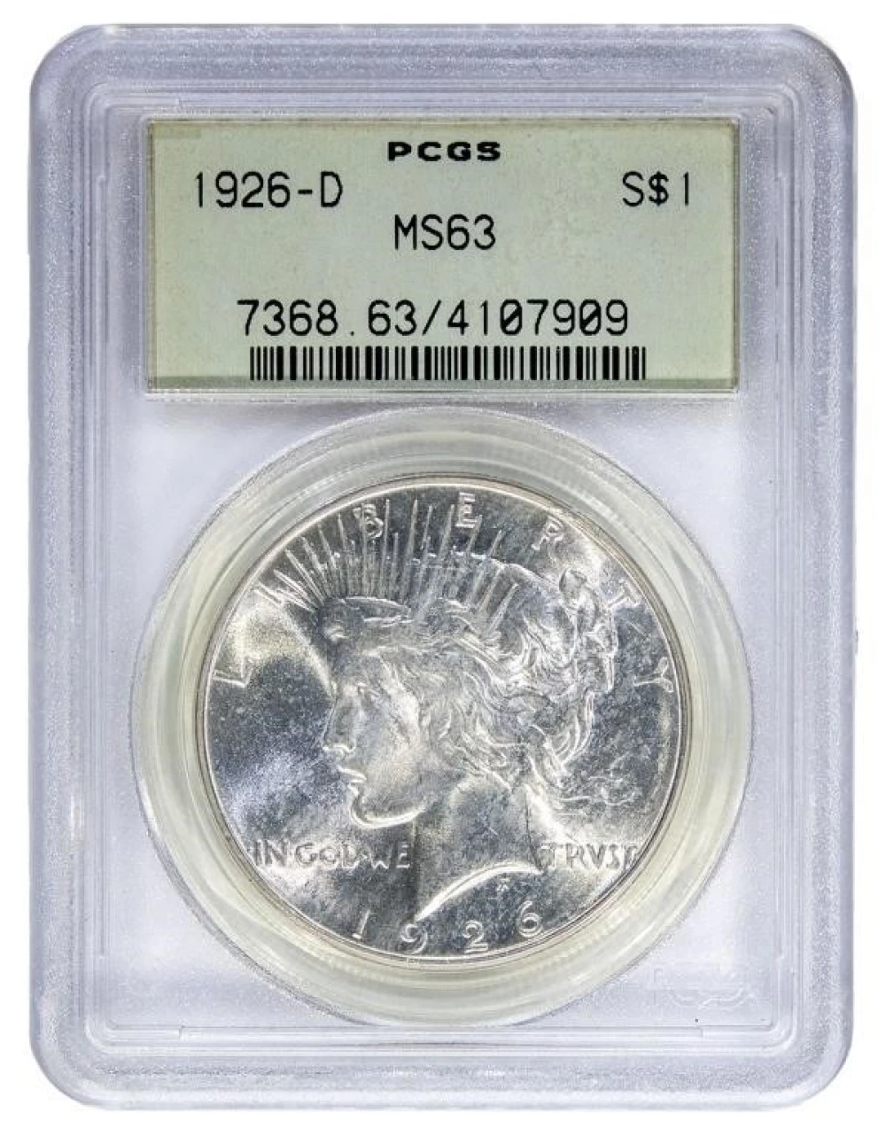 PCGS MS-63 1926-D Peace $1
