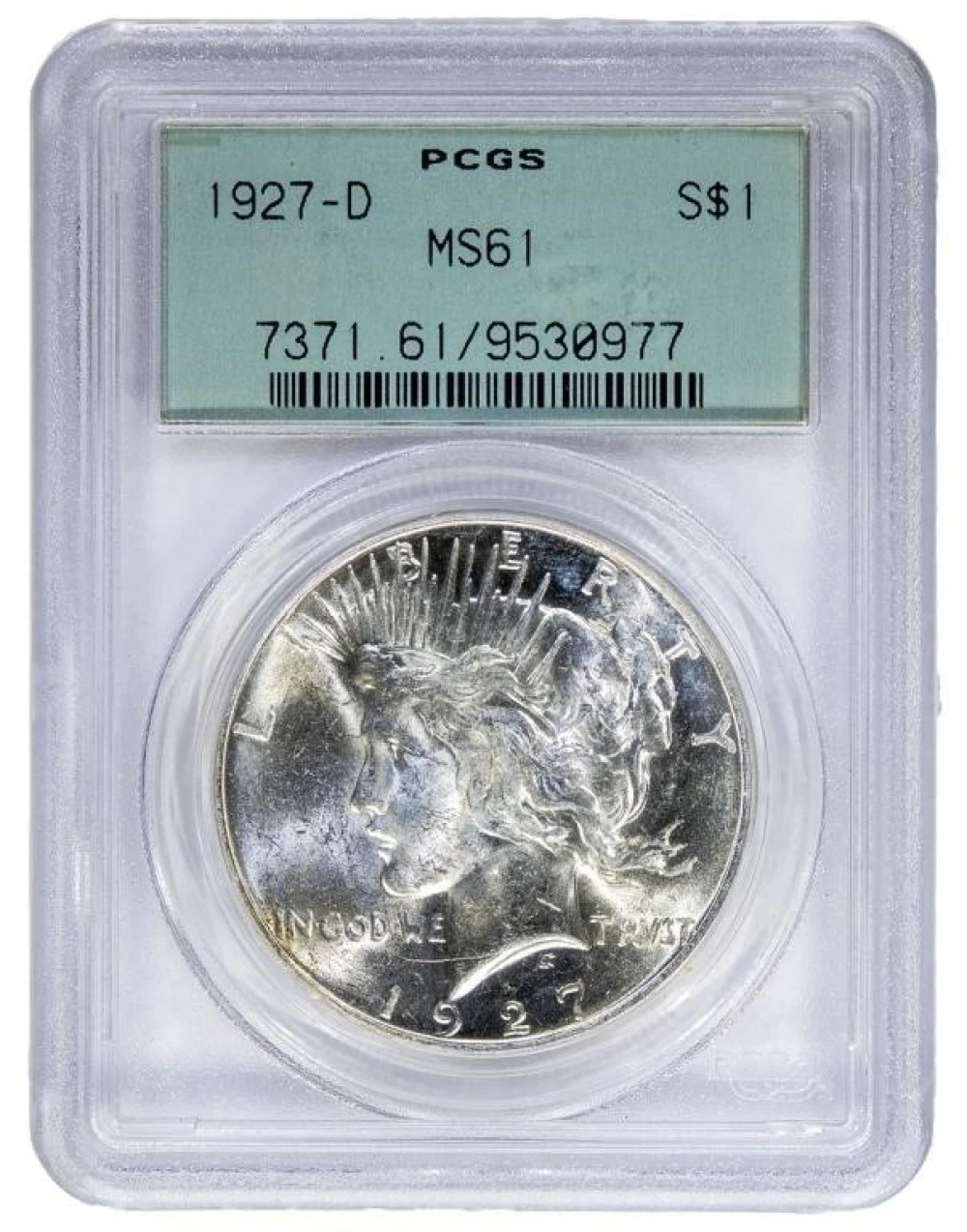 PCGS MS-61 1927-D Peace Dollar