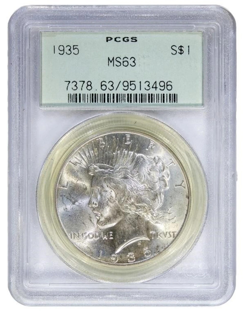 PCGS MS-63 1935 Peace Dollar
