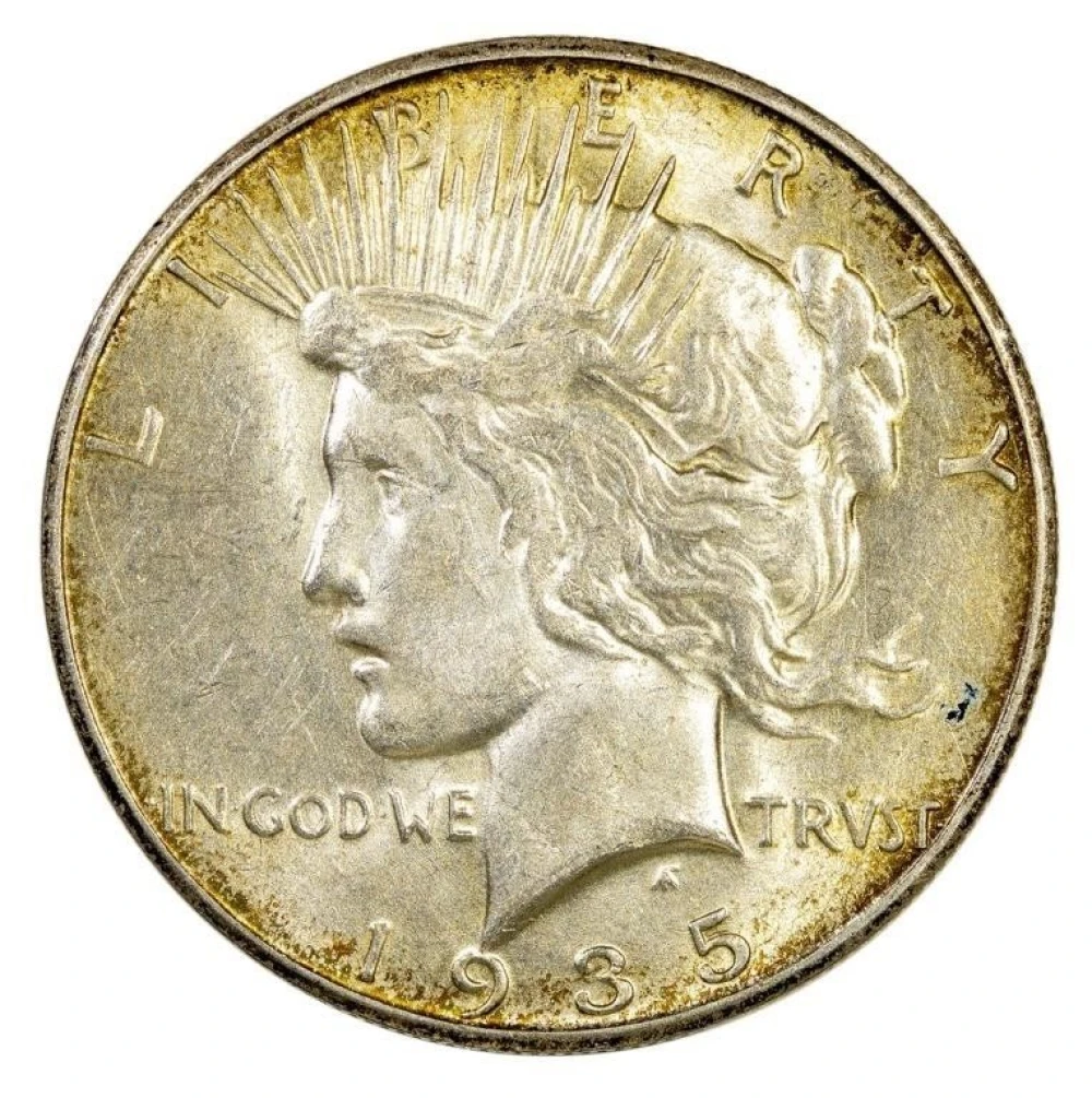 AU-58 1935-S Peace Dollar