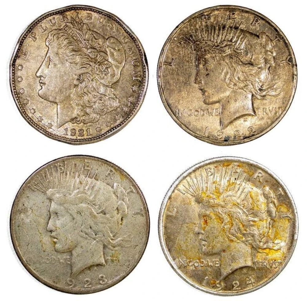 4 Piece Silver Dollar Lot