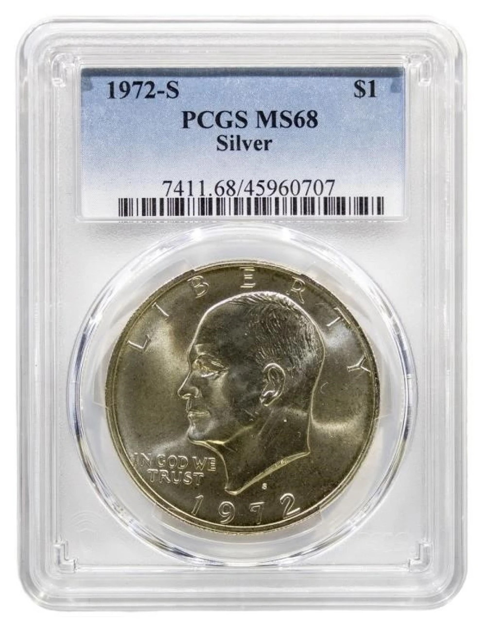 PCGS MS-68 1972-S Silver Ike Dollar