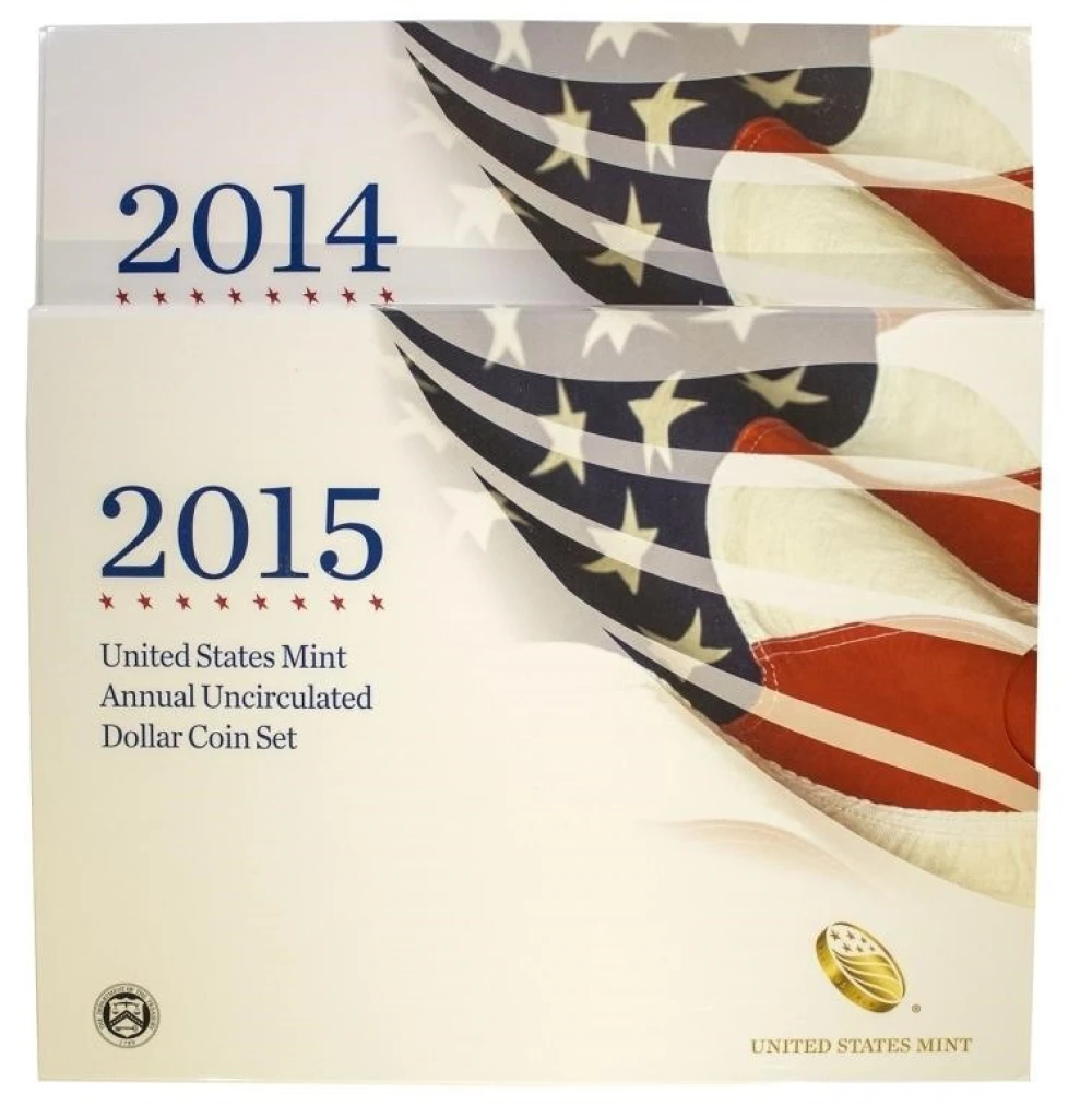 Pair of Annual UNC Dollar Coin Sets