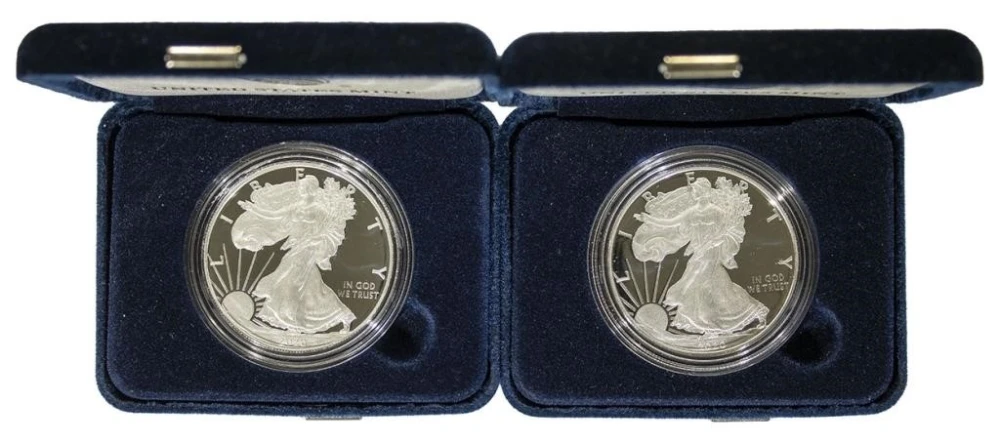 Two 2020-S Gem Proof Silver Eagles