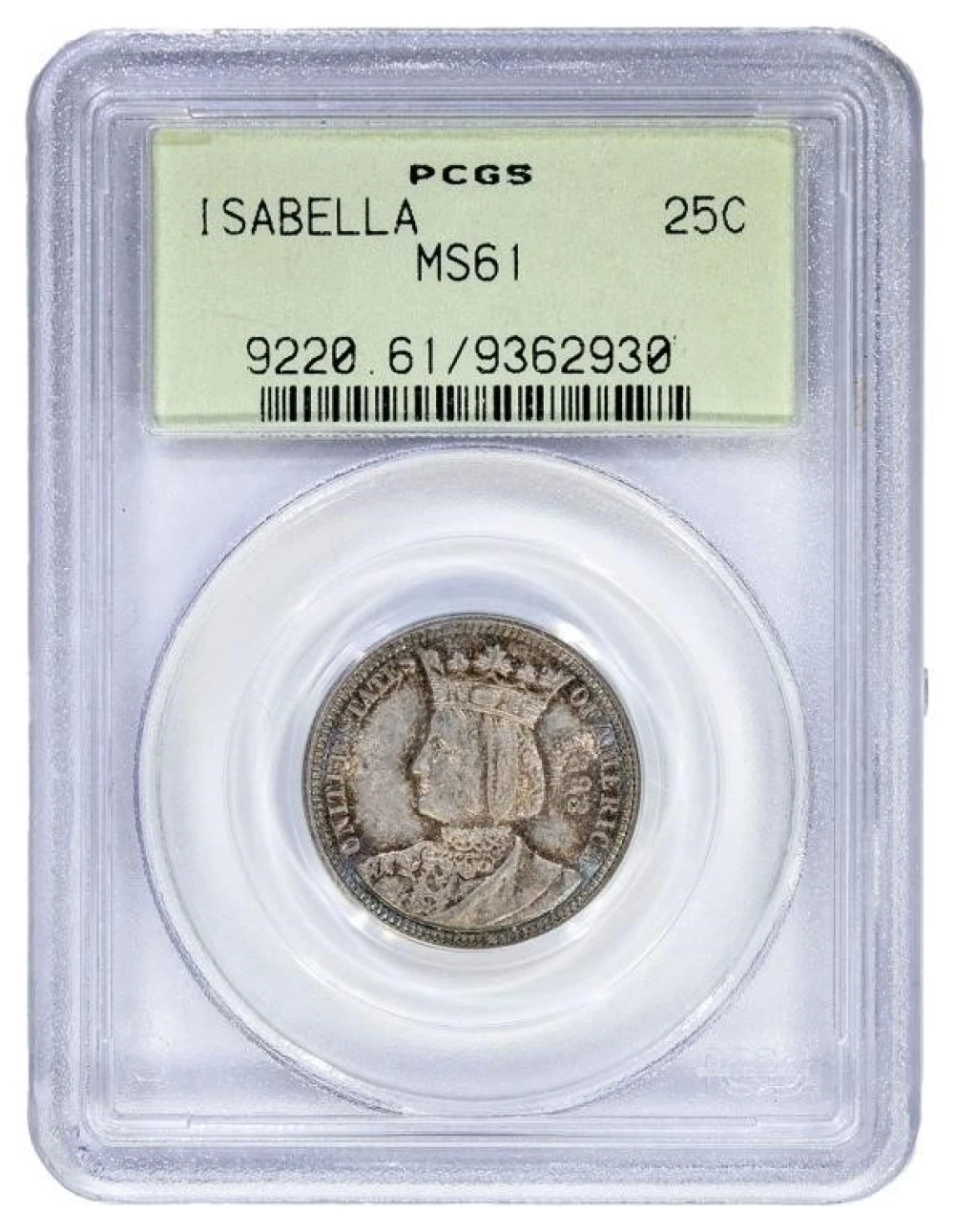 PCGS MS-61 1893 Isabella Quarter