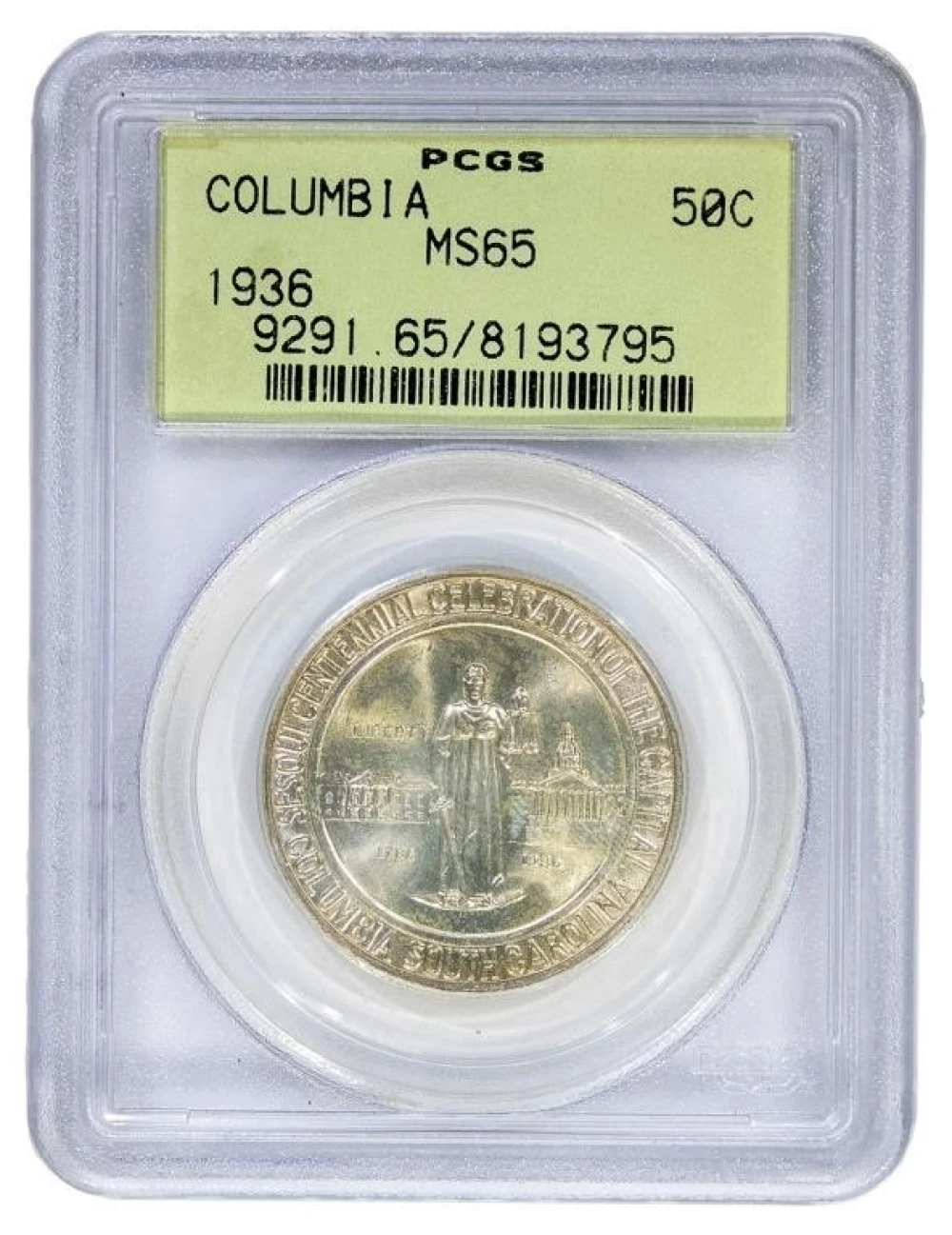 PCGS MS-65 1936 Columbia, SC Half Dollar