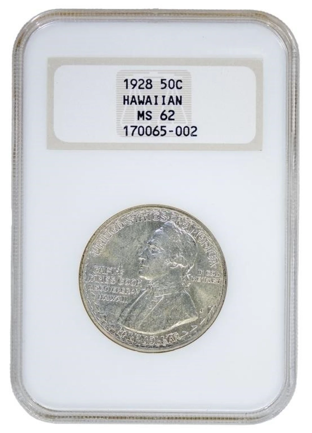 NGC MS-62 1928 Hawaiian Half Dollar