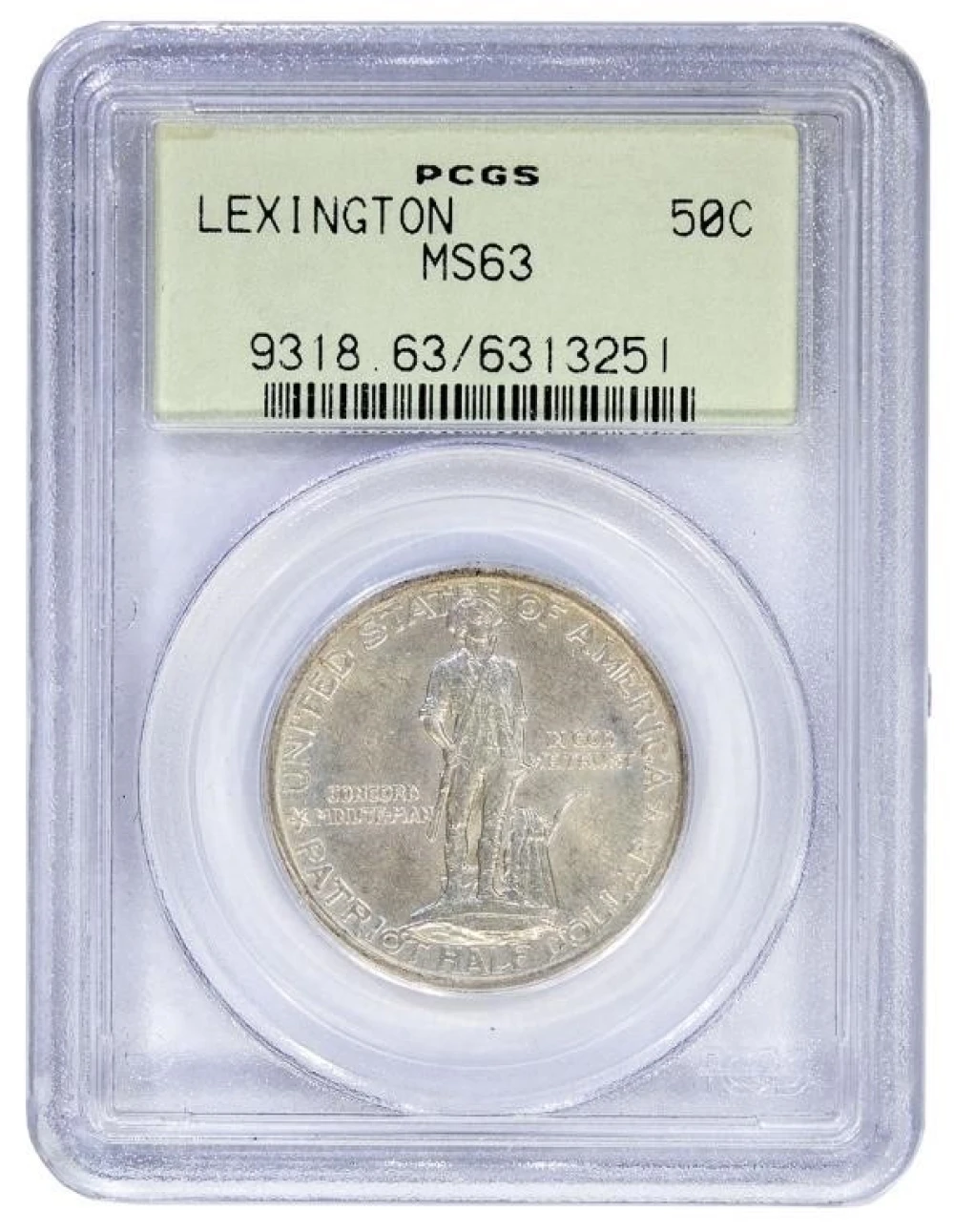 PCGS MS-63 1925 Lexington-Concord Half Dollar