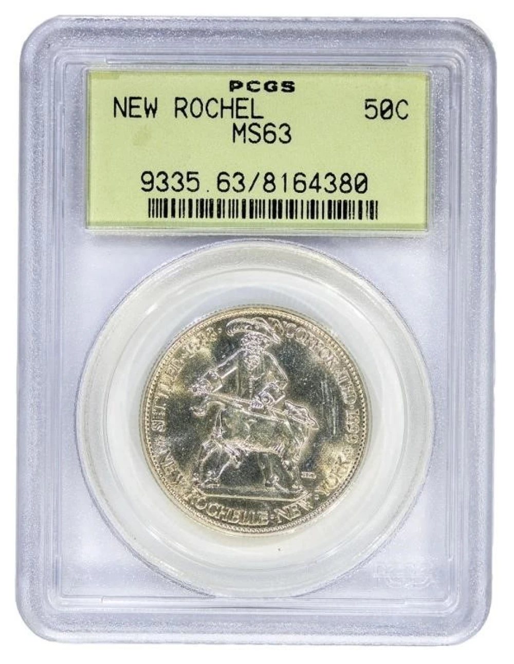 PCGS MS-63 1938 New Rochelle Half Dollar