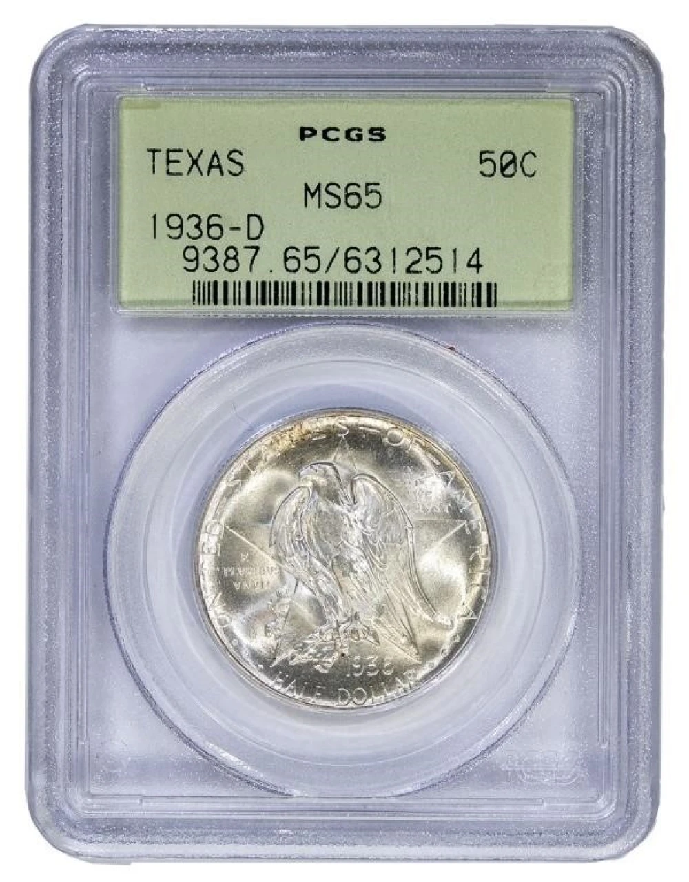 PCGS MS-65 1936-D Texas Half Dollar