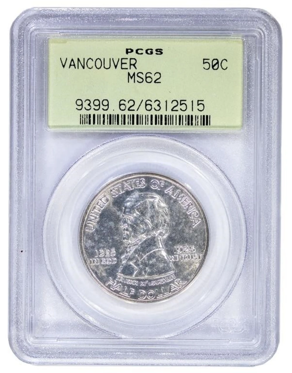 PCGS MS-62 1925 Fort Vancouver Half Dollar