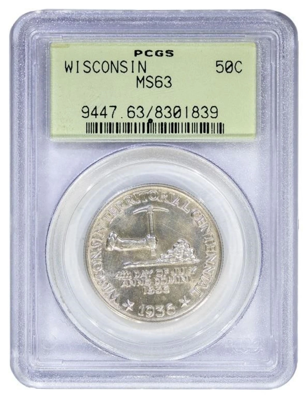 PCGS MS-63 1936 Wisconsin Half Dollar