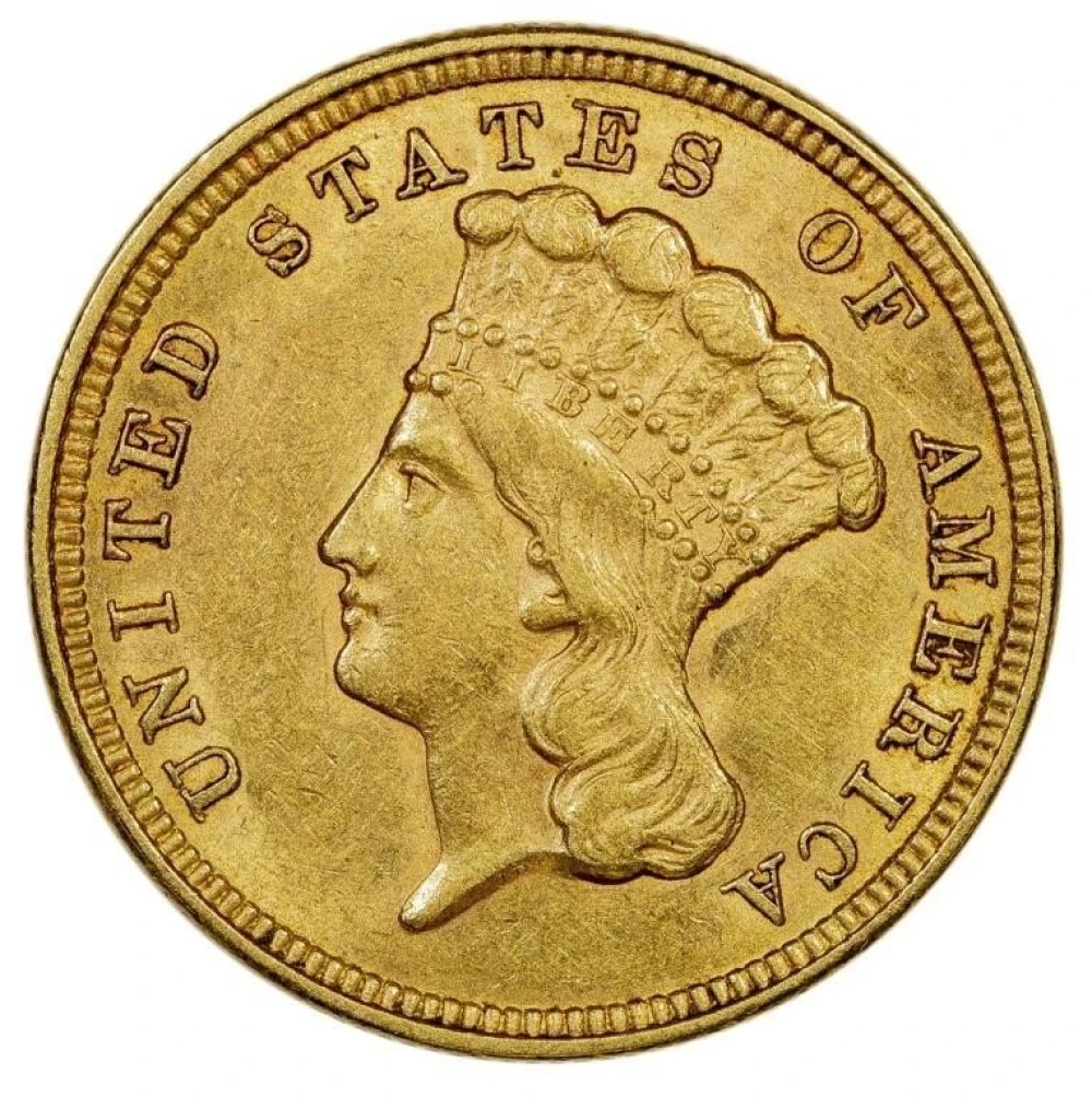 AU-55 1854 Gold $3 Princess