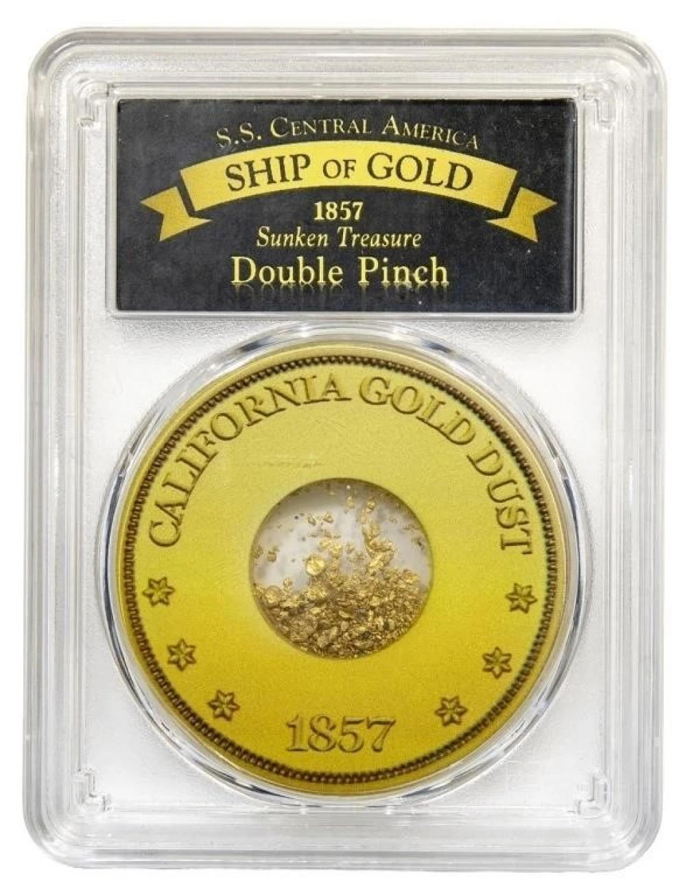 PCGS Double Pinch S.S. Central America Gold Dust