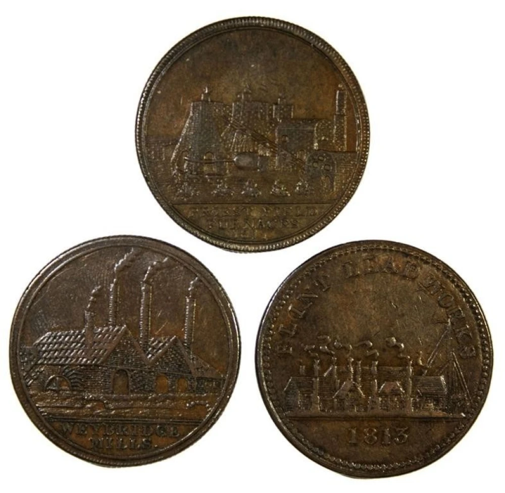 Great Britain. VF-EF 19th-C Copper Penny Trio