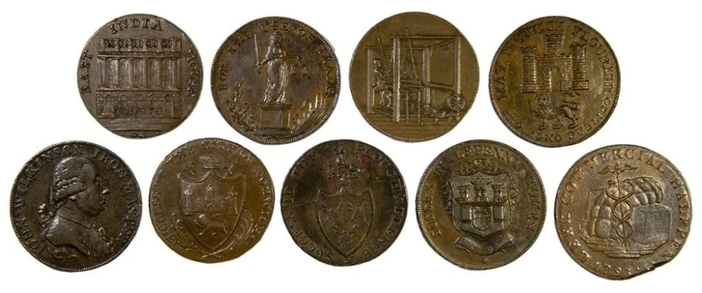 Conder Tokens. Selection of EF-AU Halfpennies