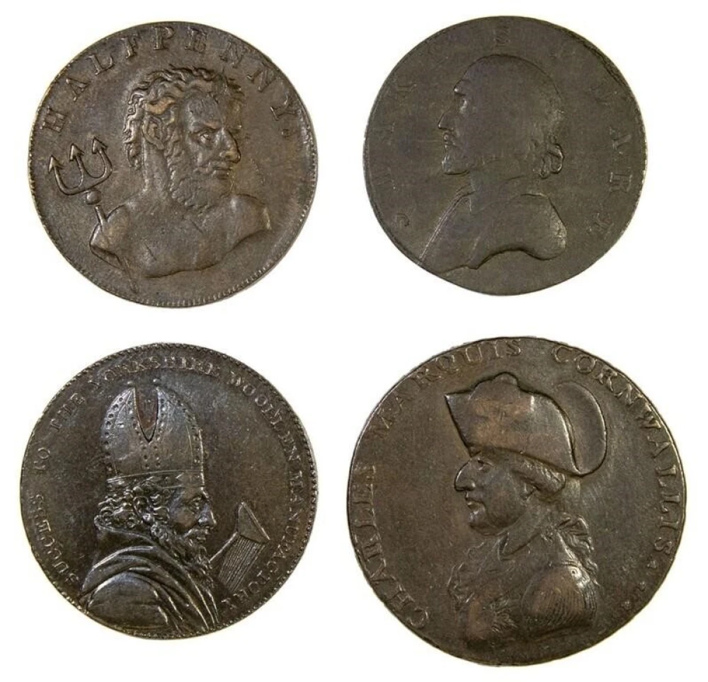 Conder Tokens. Mixed Halfpennies and Penny