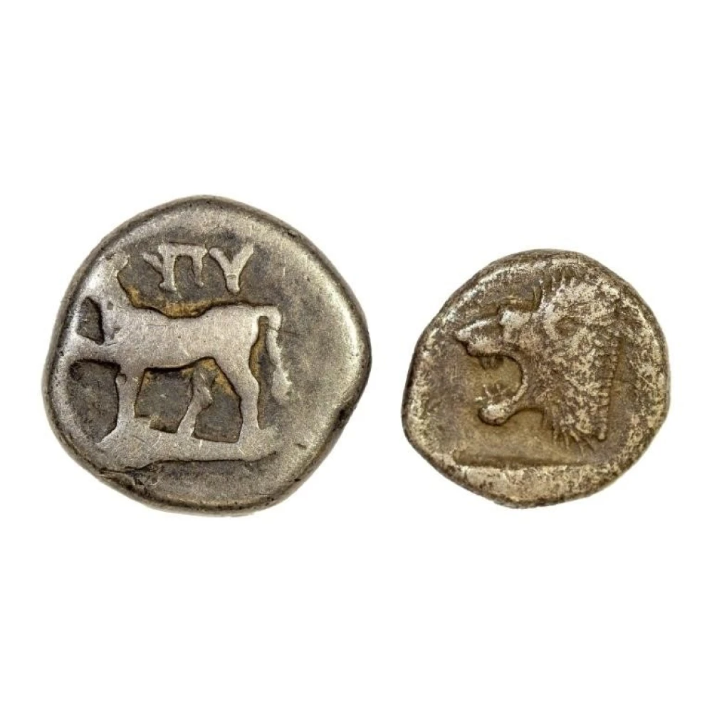 Pair of Small Size Ancient Greek Silver Pieces