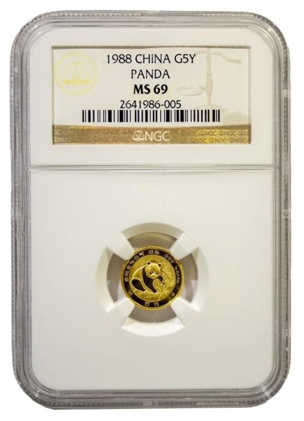 China. 1988 1/20 Ounce Gold Panda