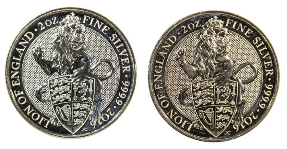 Great Britain. Pair of 2016 2 Ounce Silver