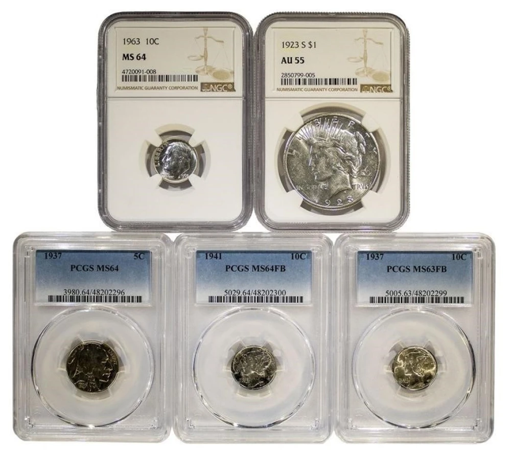 5 Piece Certified Type Lot