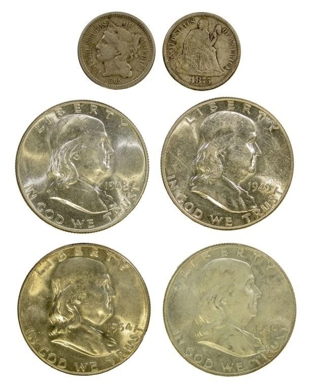6 Coin Type Lot