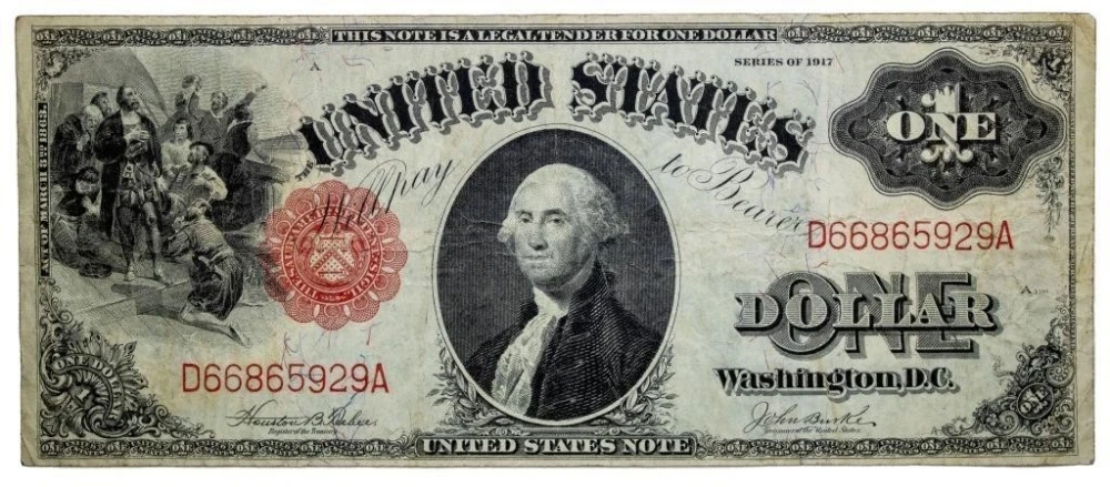 VF 1917 $1 U.S. Note