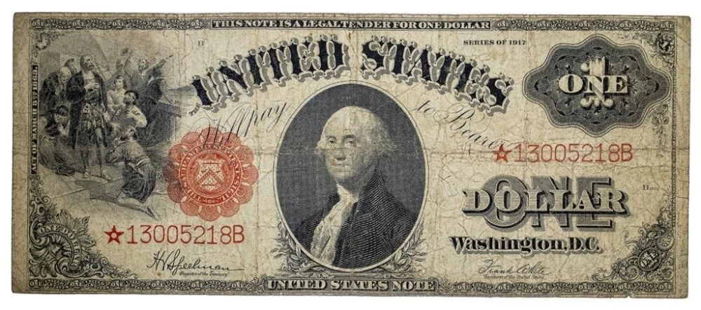 Fine Series 1917 $1 Star Note