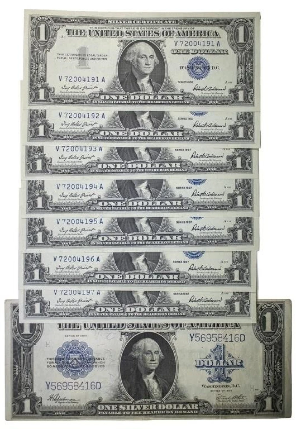 Small and Large Size $1 Note Group