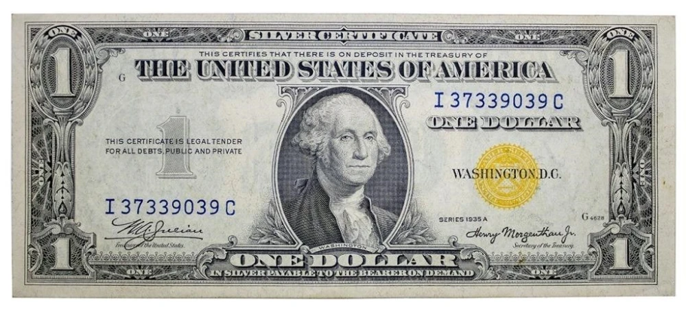 AU 1935-A North Africa $1 Silver Certificate