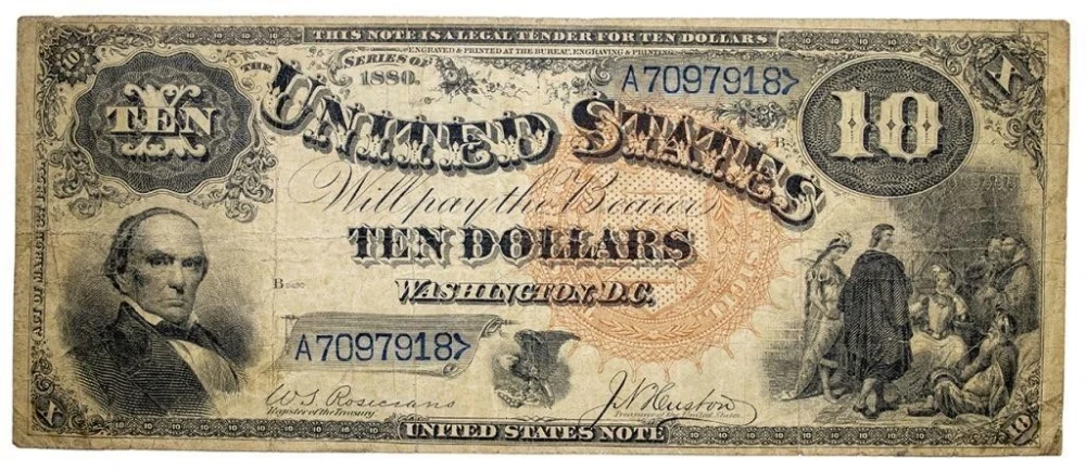 Fine Series 1880 $10 Legal Tender Note