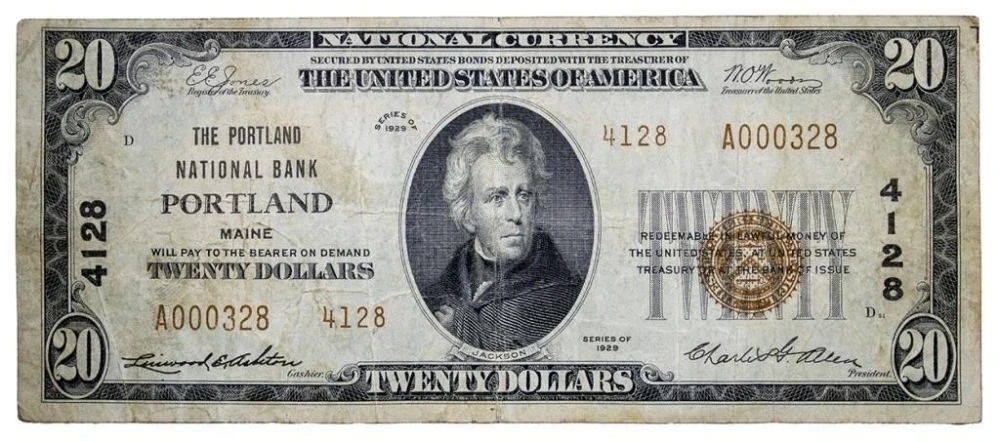 Maine. Portland. VF Series 1929 $20