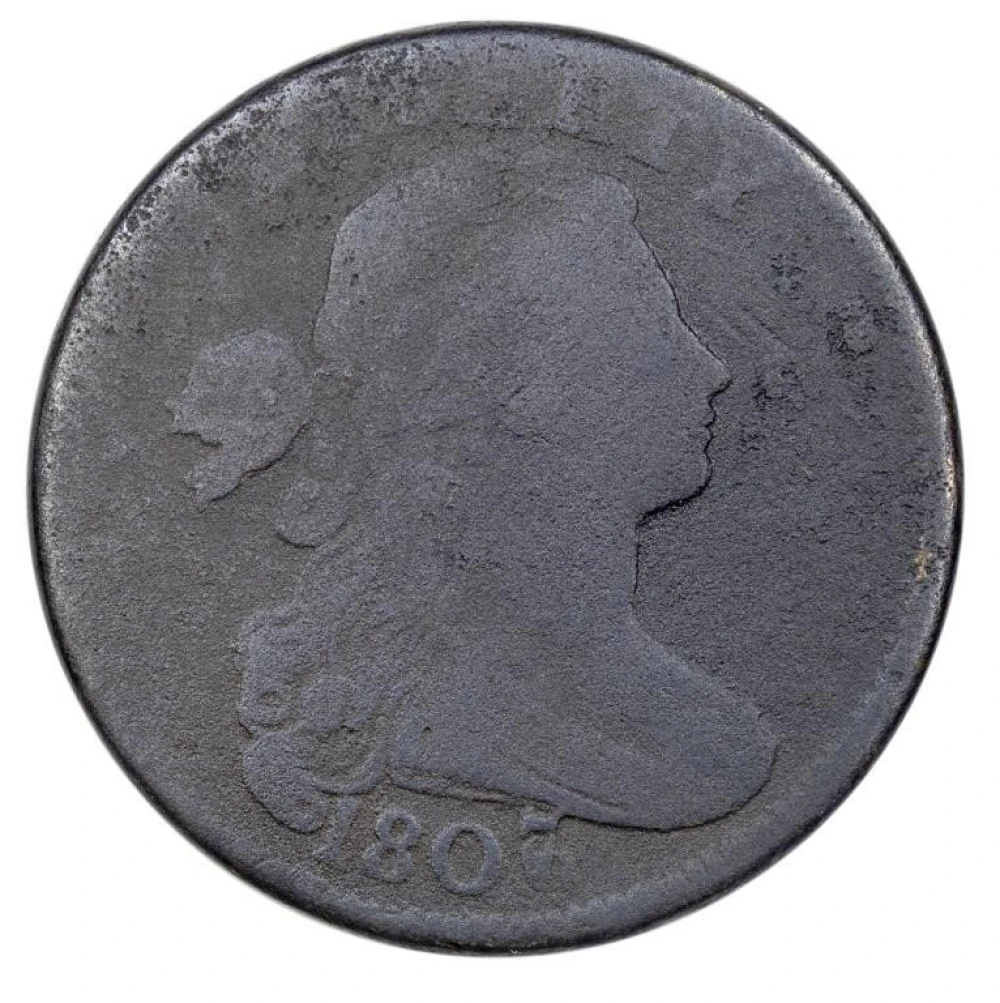 Rare VG Details 1807/6 Small 7/6 Large Cent