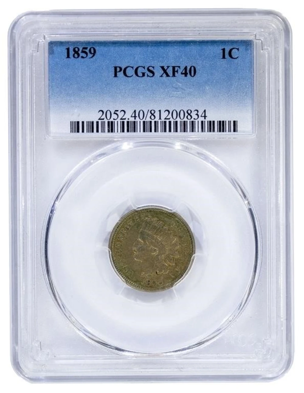 PCGS EF-40 1859 Indian Cent