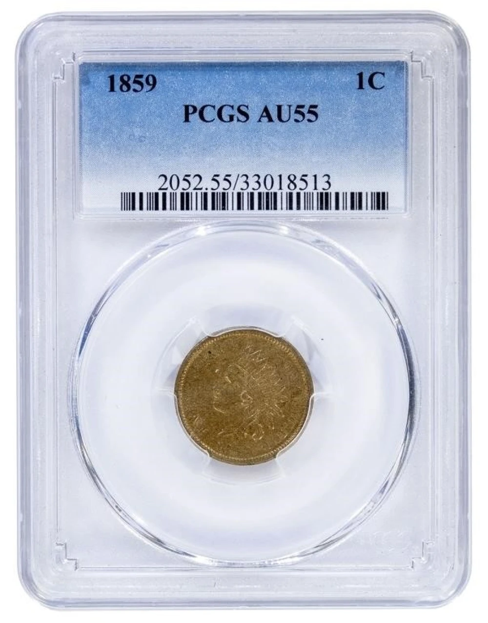 PCGS AU-55 1859 Indian Cent