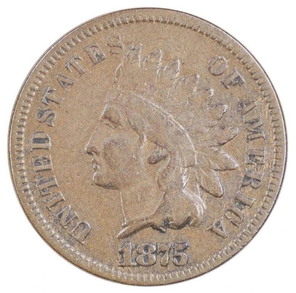 Fine-12 1875 Indian Cent