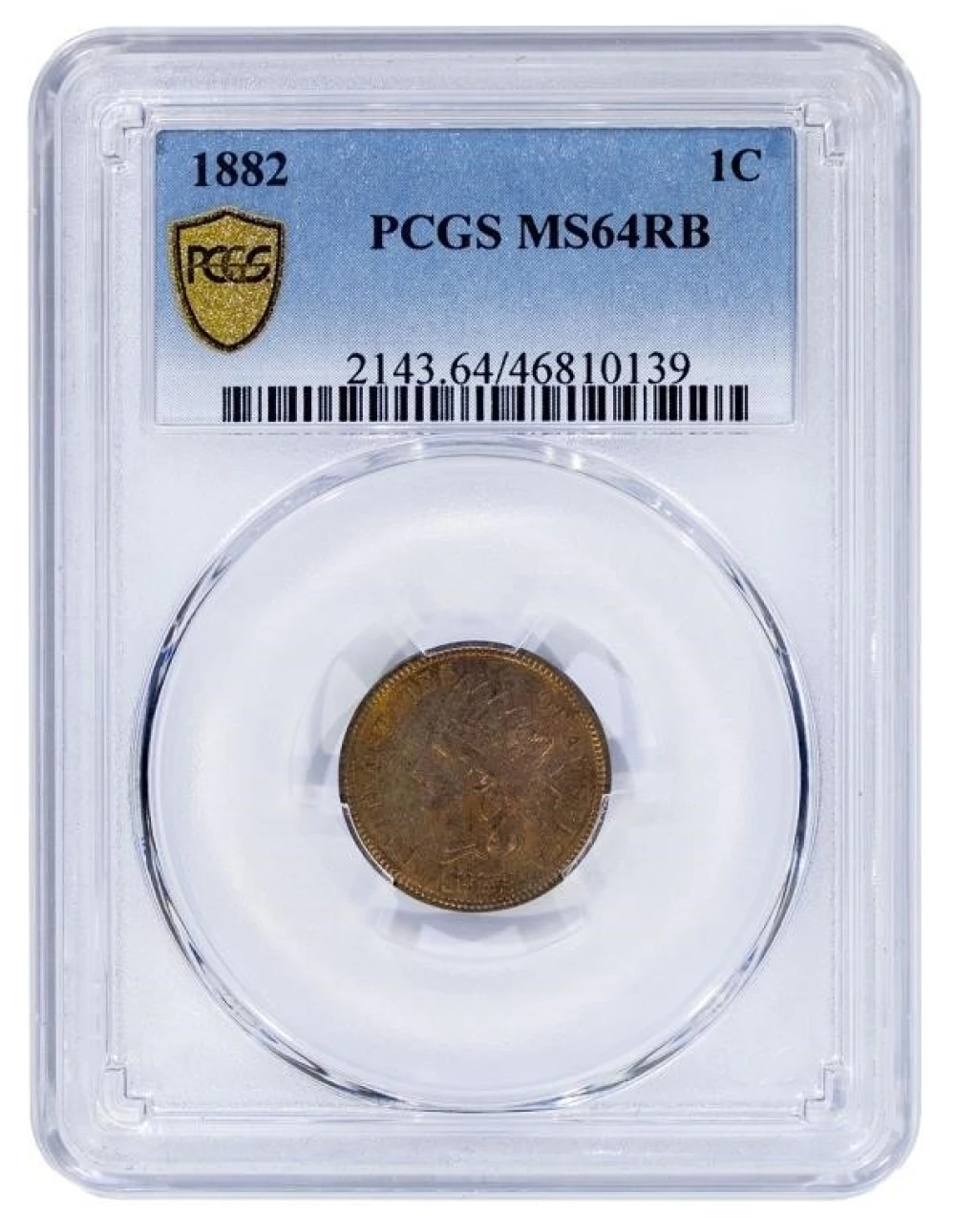 PCGS MS-64 RB 1882 Indian Cent