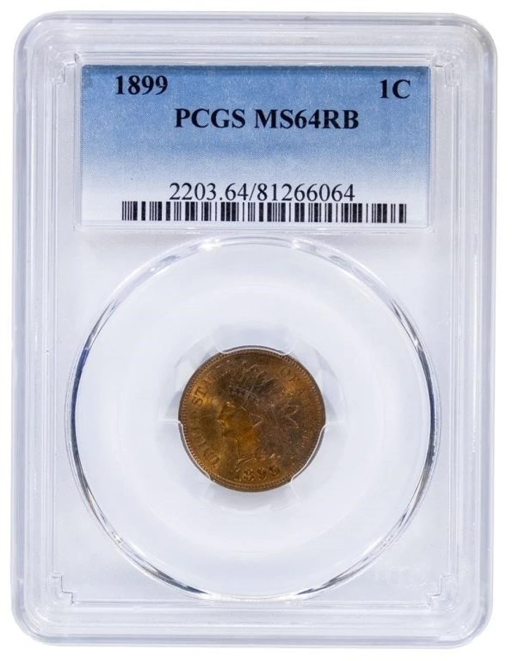PCGS MS-64 RB 1899 Indian Cent