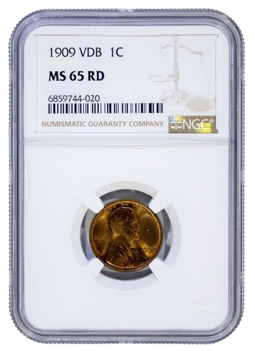 A 2nd NGC MS-65 Red 1909-VDB Lincoln Cent