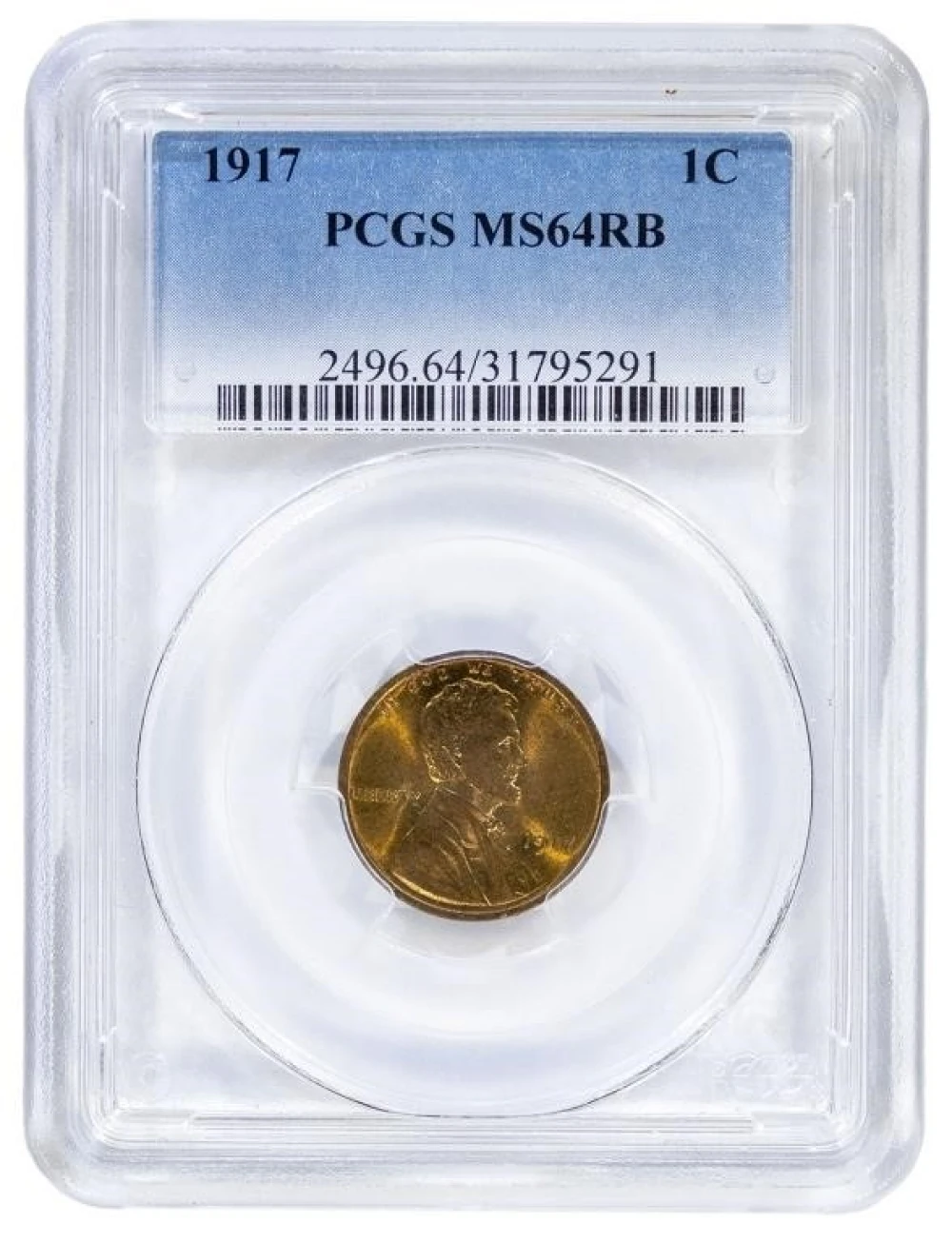 PCGS MS-64 RB 1917 Cent