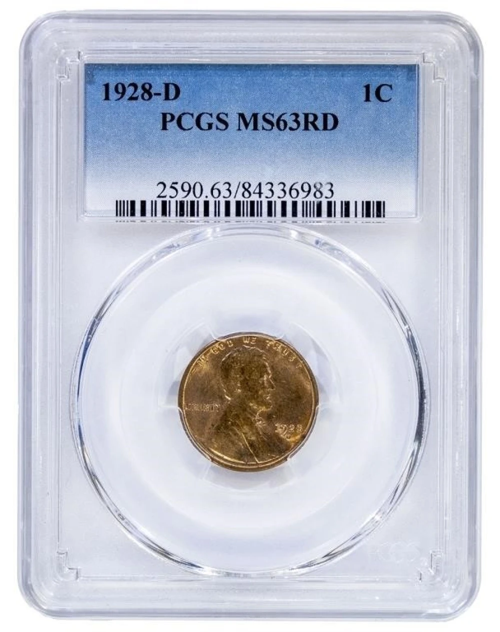 PCGS MS-63 RD 1928-D Cent