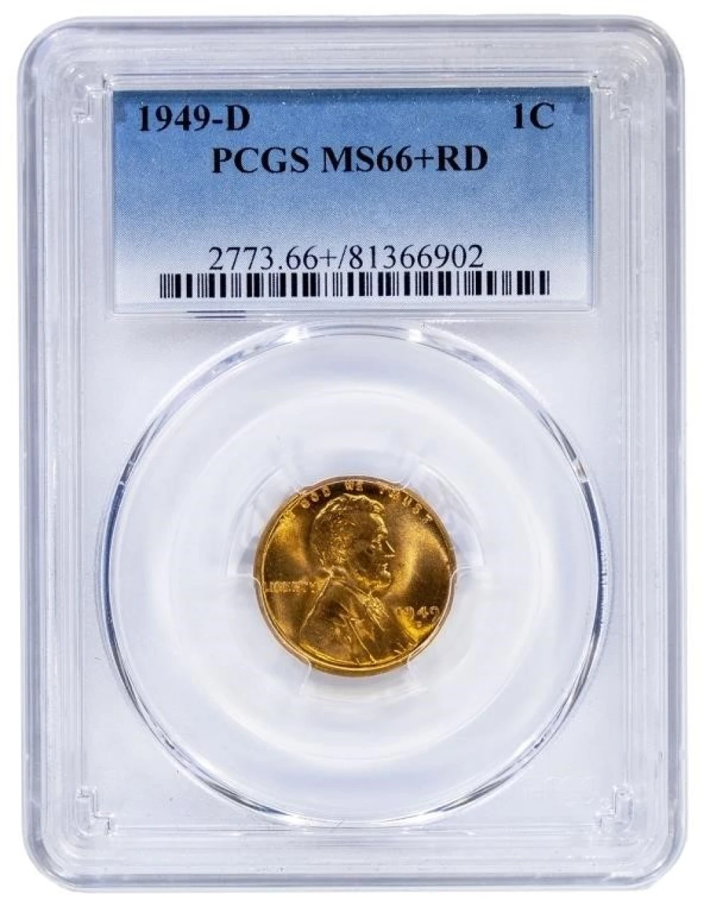 PCGS MS-66+ RD 1949-D Cent