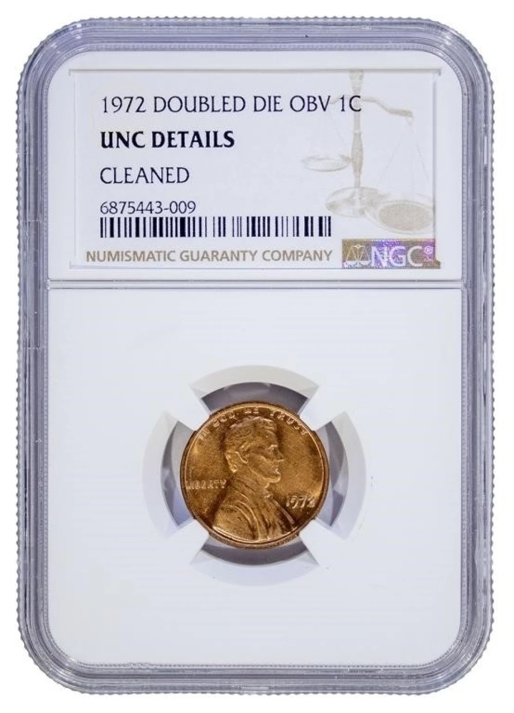 NGC UNC Details 1972 Doubled Die Lincoln Cent