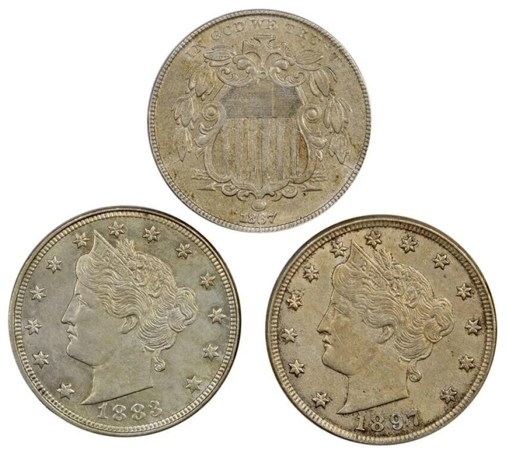 Three-Piece Early Nickel Lot