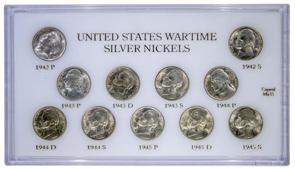 Choice to Gem UNC War Nickel Set