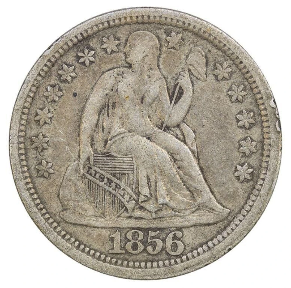 EF-40 1856 Large Date Dime