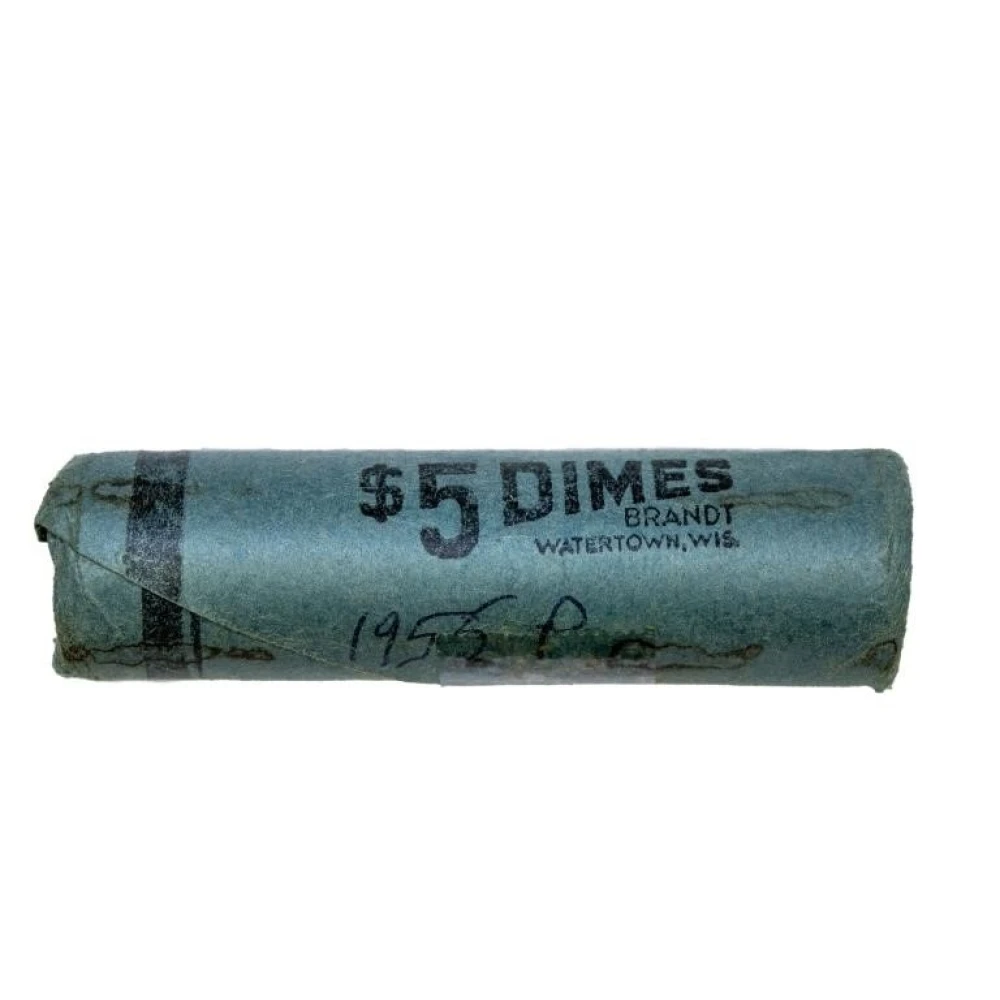 Bank Wrapped Roll of 1955 Roosevelt Dimes