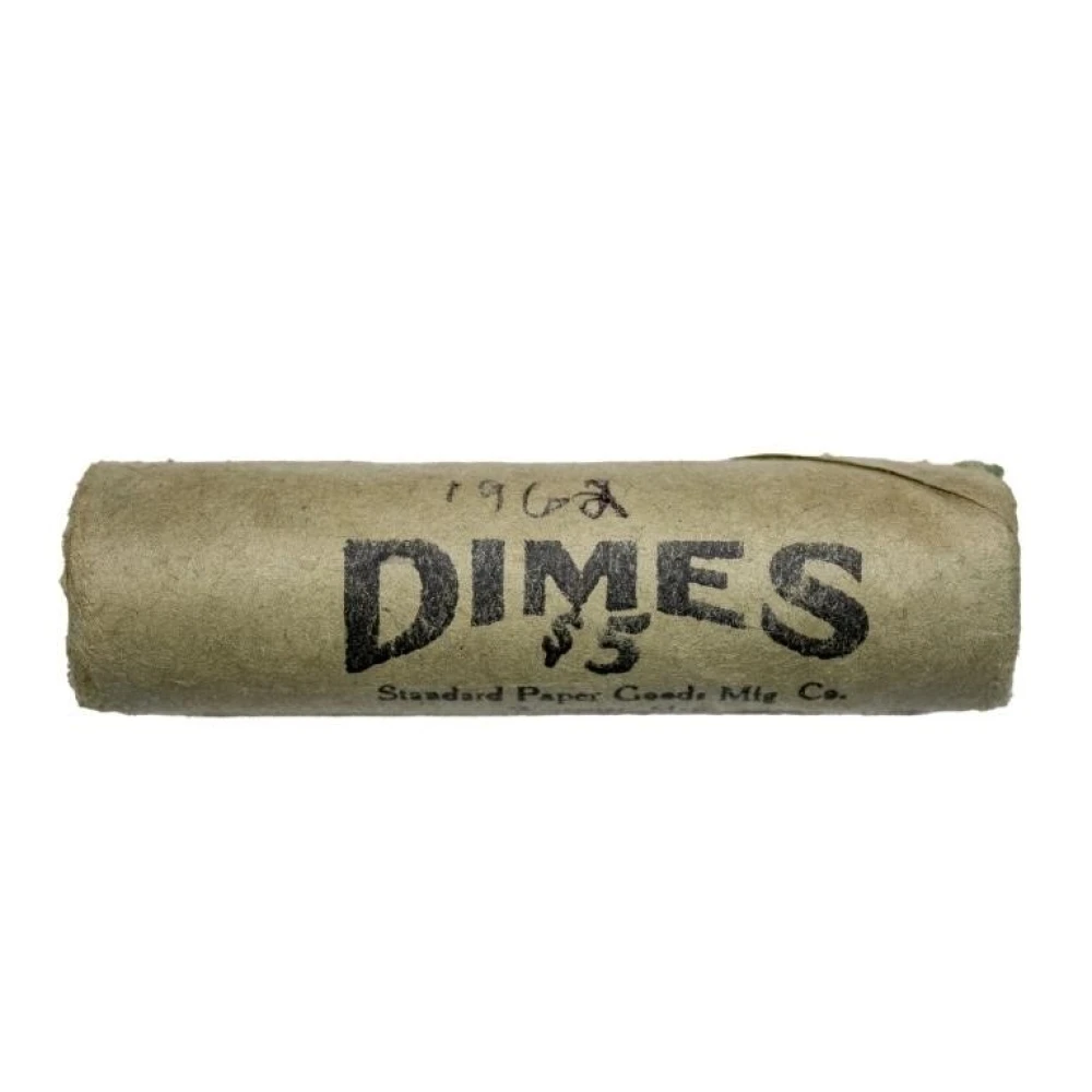 A 3rd Bank Wrapped Roll of 1962 Roosevelt Dimes