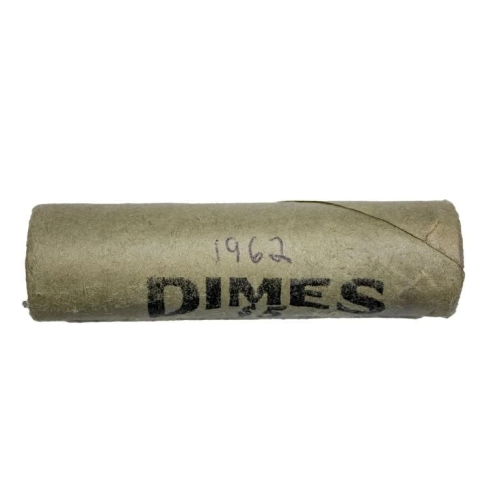 A 4th Bank Wrapped Roll of 1962 Roosevelt Dimes